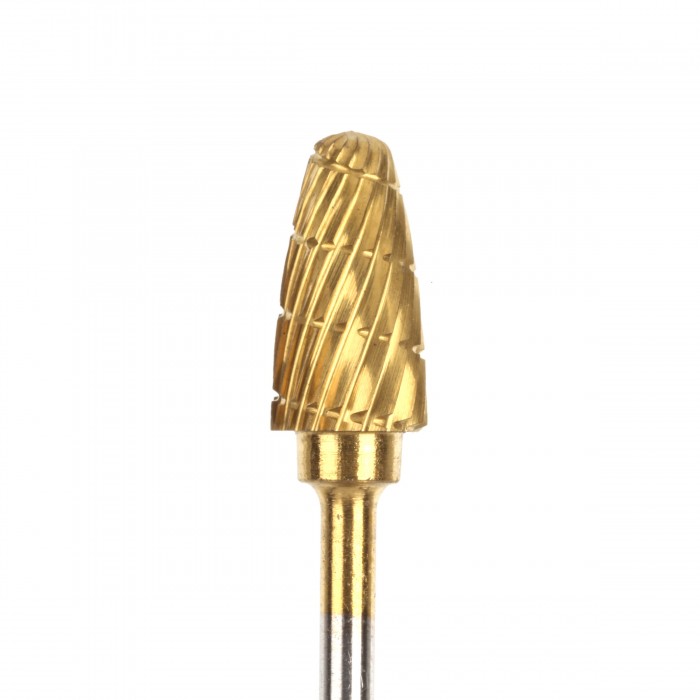 thumbnail image 2 of 20 Gold Plated Finishing Burs – Pointed Needle Shape 7612 – Individually Packed 2 of 6