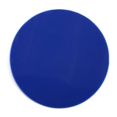 Azure Blue Bioplast® Material 3mm/125mm - Round (10/pkg)