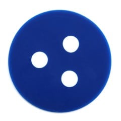 Blue & White Dots Bioplast® Material 3mm/125mm - Round (10/pkg)
