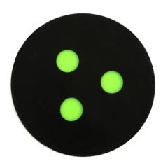 Black and Green Dots Bioplast® Material 3mm/125mm - Round (10/pkg)