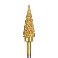 Carbide Bur - Dual Cut Gold Tipped Cone (.250)