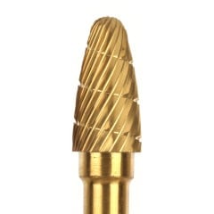 Gold Tipped Carbide Lathe Bur - Taper  (.375) 