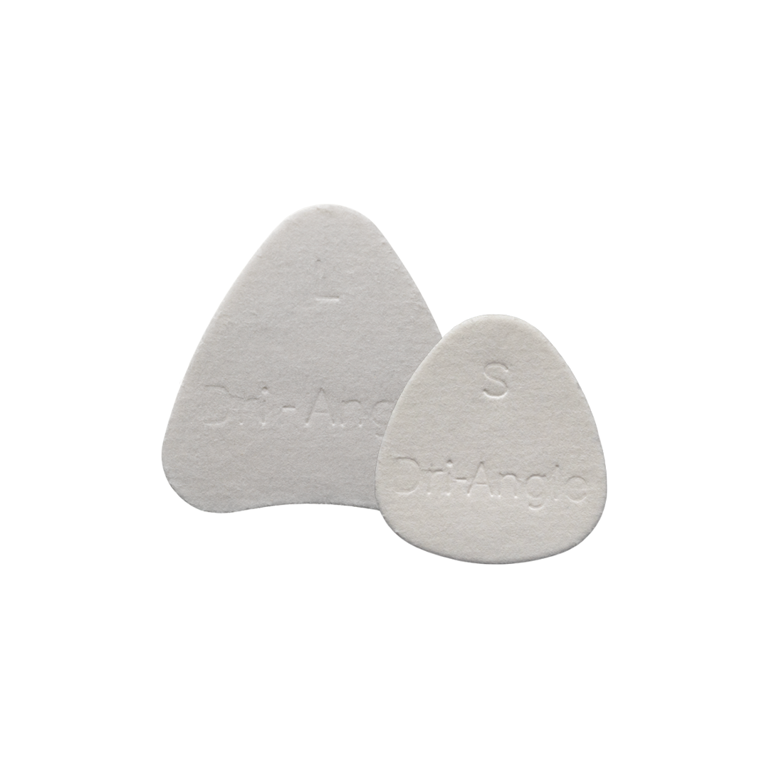 Two plain dri-angle products, one large and one small