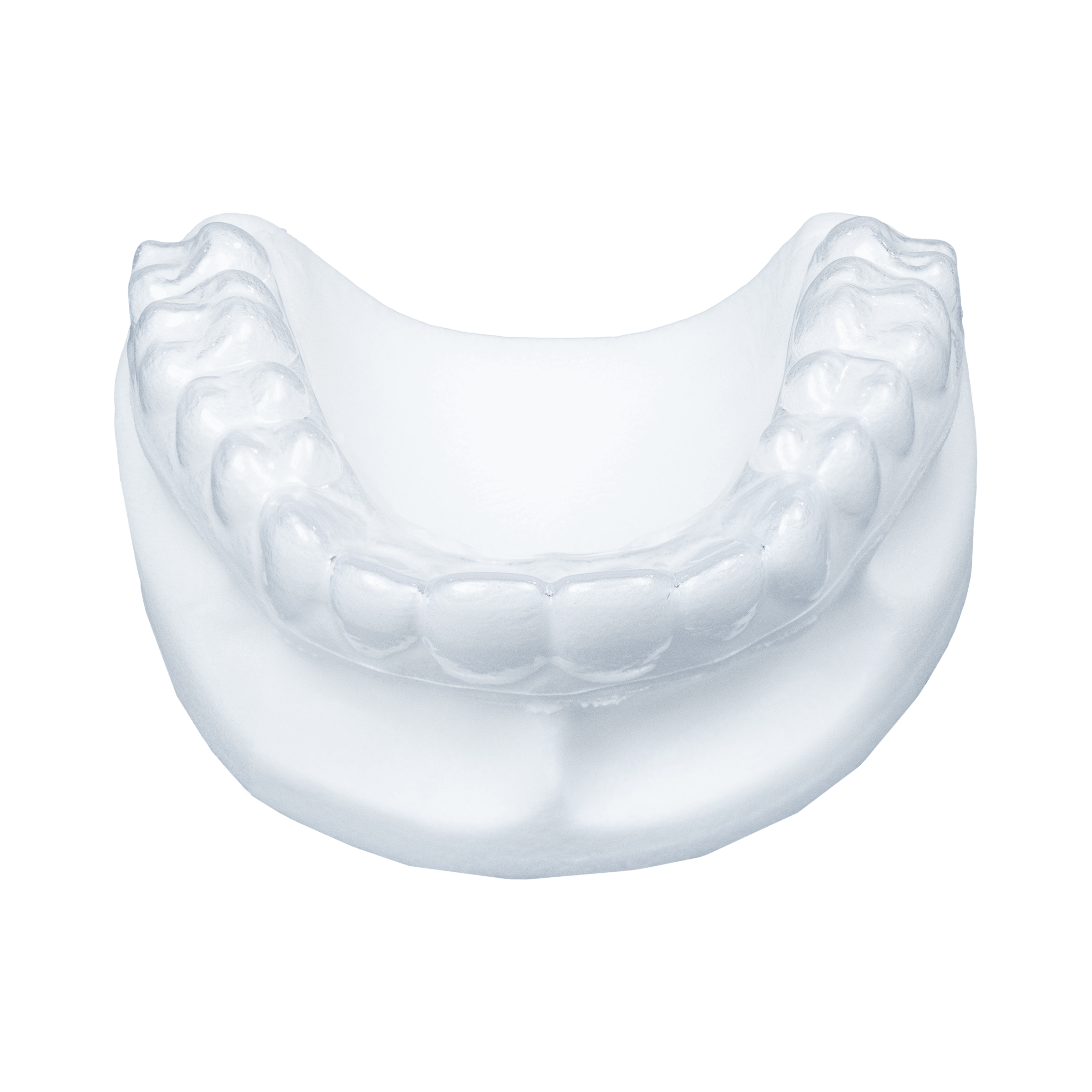 Invisacryl T™ TPU material formed onto appliance on model of upper arch