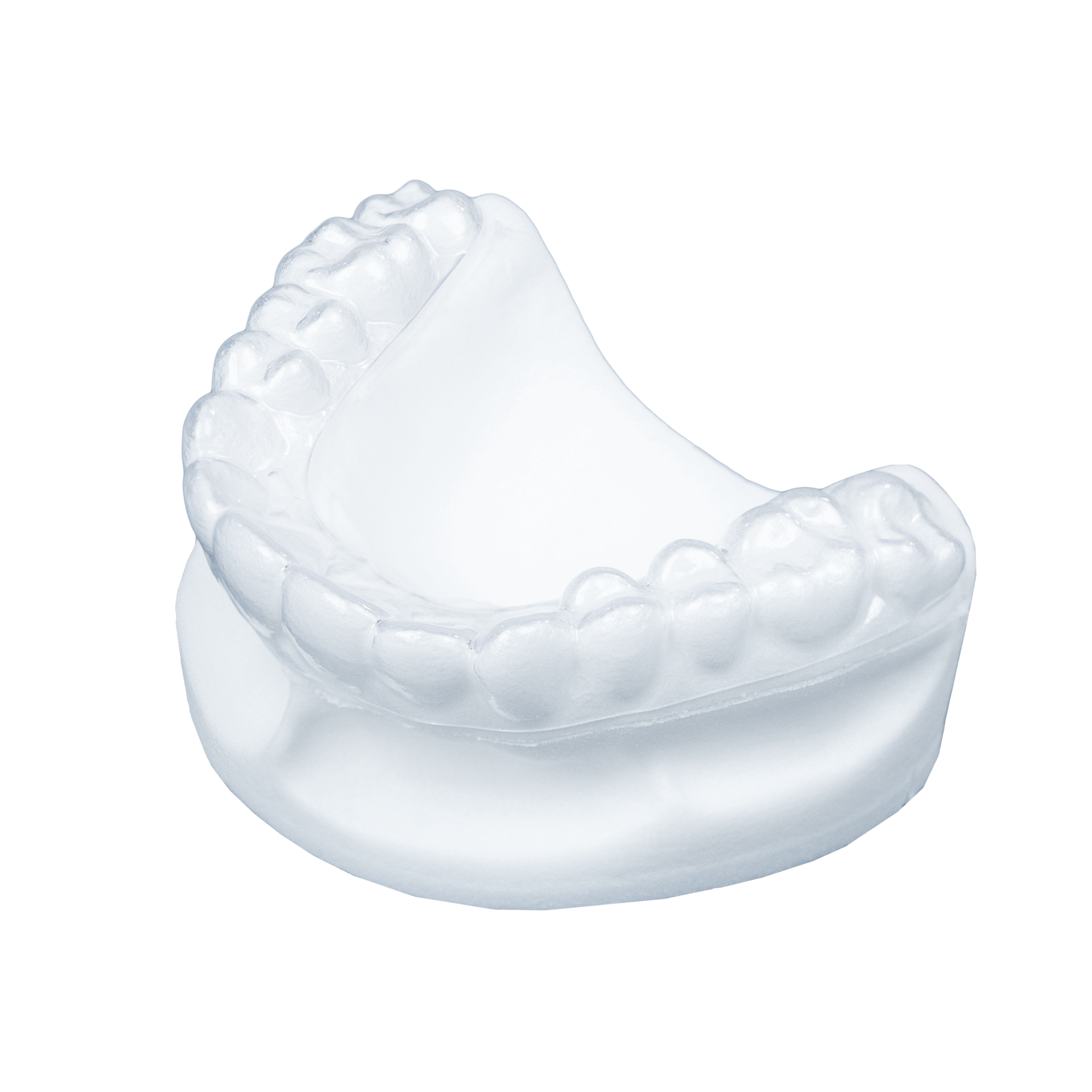 Invisacryl T™ TPU material formed onto appliance on model of upper arch